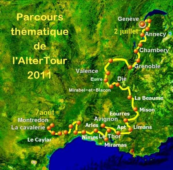 Altertour édition 2011 carte plan